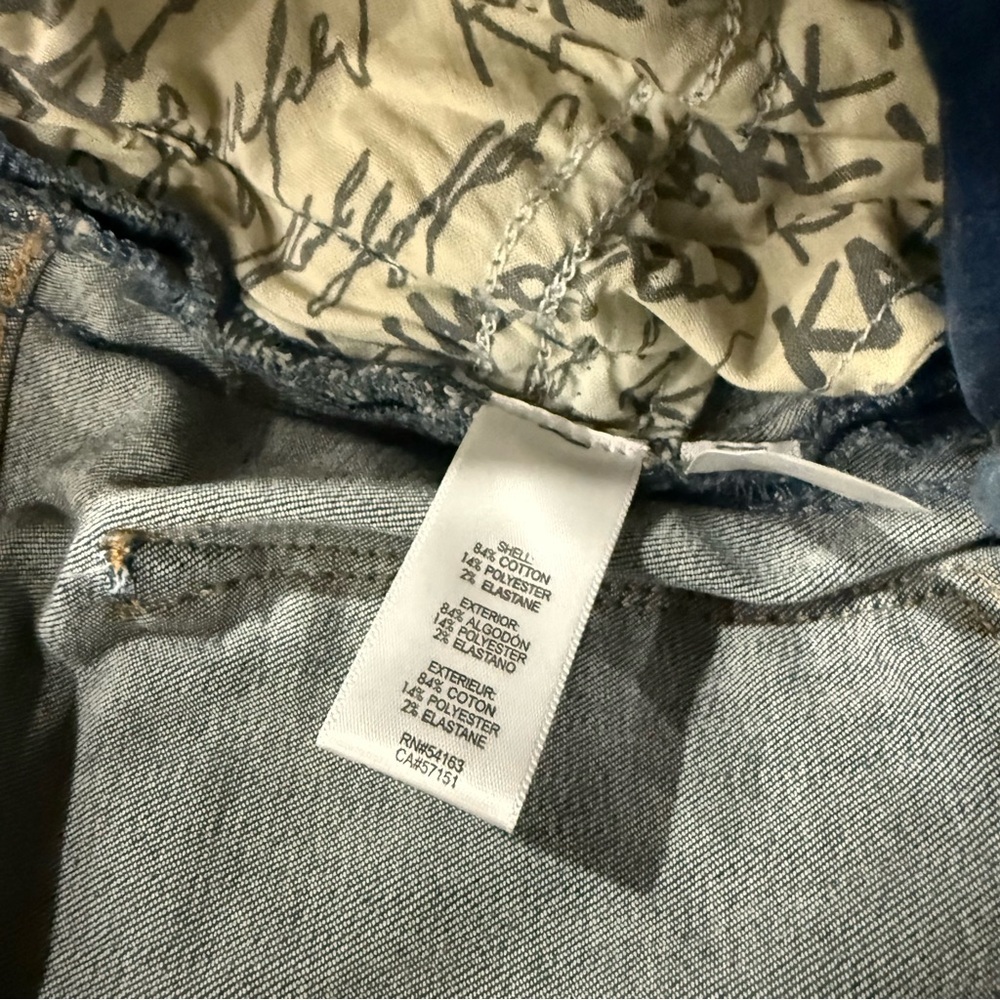 Karl Lagerfeld Paris Skinny Logo Taping Mid Rise Jean Size 6 Modern Lux Chic - Picture 6 of 8